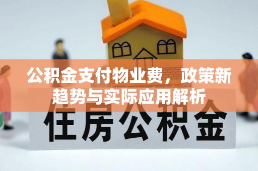 安国公积金支付物业费，政策新趋势与实际应用解析