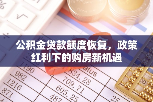 安国公积金贷款额度恢复，政策红利下的购房新机遇