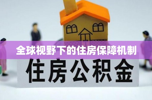安国全球视野下的住房保障机制