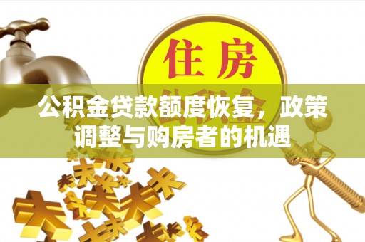 安国公积金贷款额度恢复，政策调整与购房者的机遇