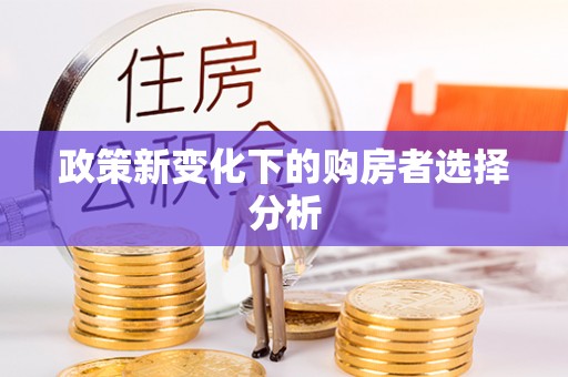 安国政策新变化下的购房者选择分析