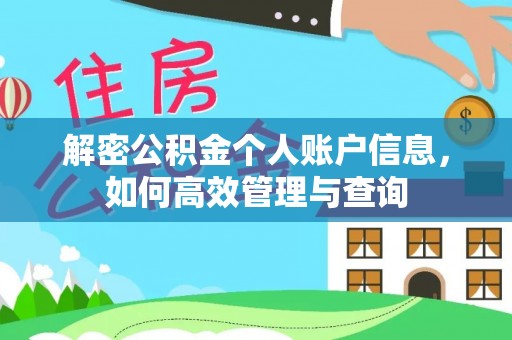 安国解密公积金个人账户信息，如何高效管理与查询