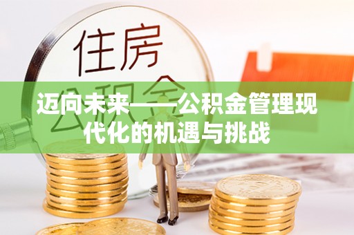 安国迈向未来——公积金管理现代化的机遇与挑战